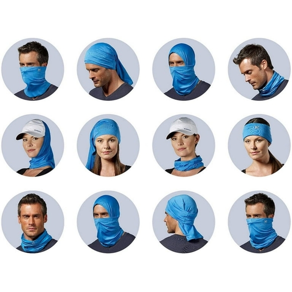 MISSION Original Evaporative Cool Technology Neck Gaiter, Sun Protection,Blue - Picture 4 of 8